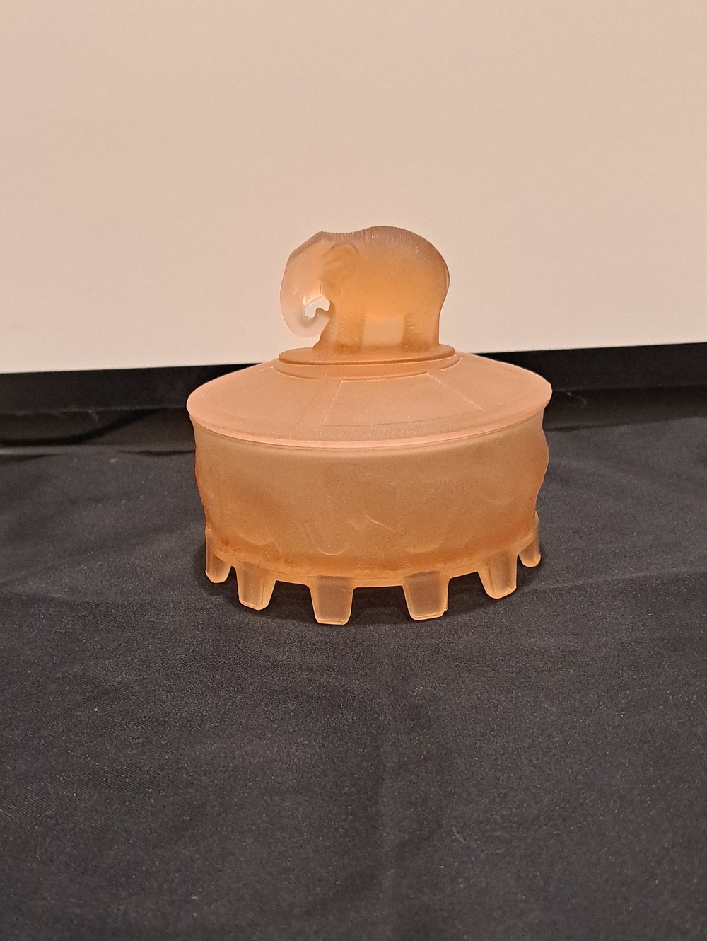 1930's Walther & Sohne Carousel Style Art Deco Elephant Vanity Powder Jar